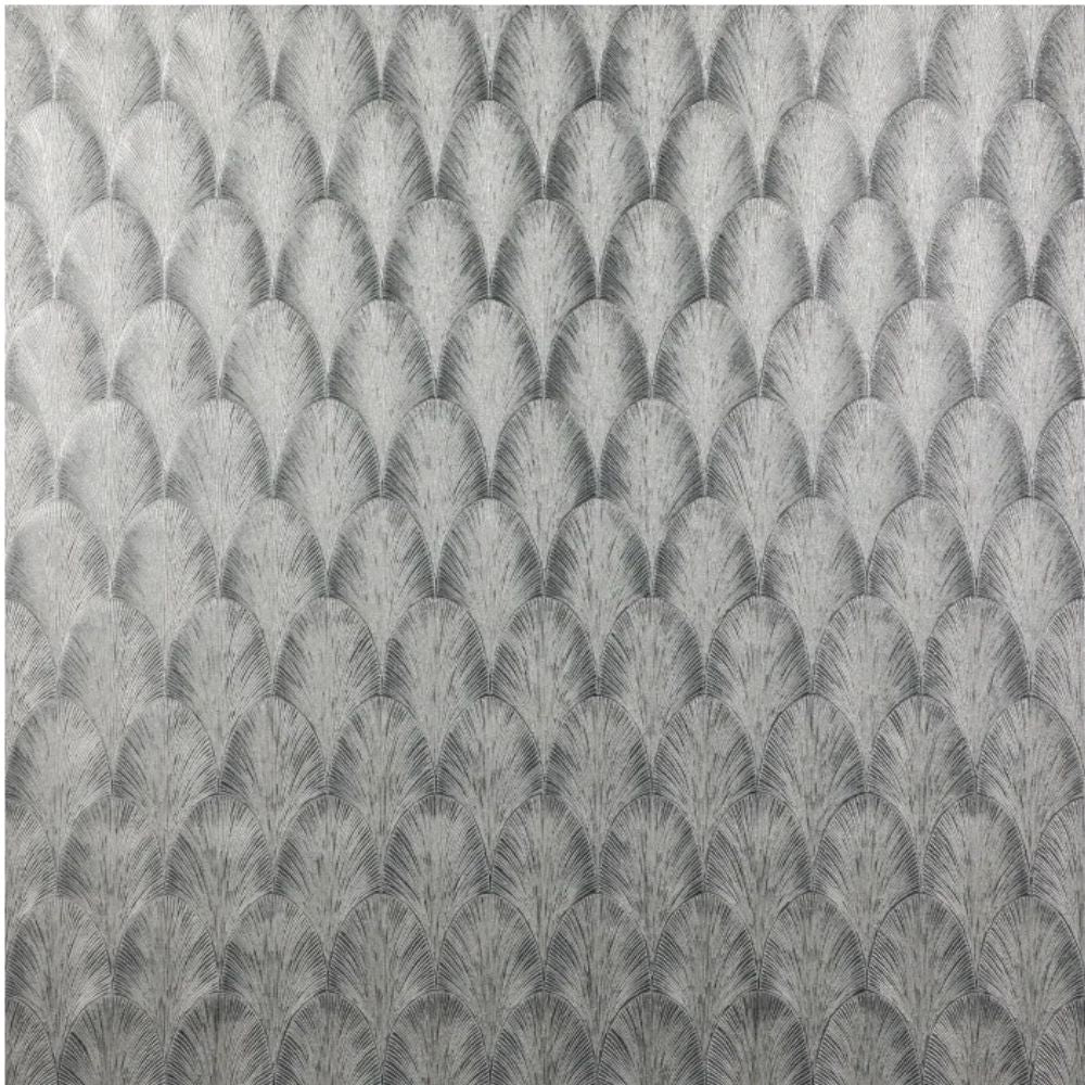 Casamance ECRIN Vendome Tapeta wachlarze metaliczna folia srebrna 76492752