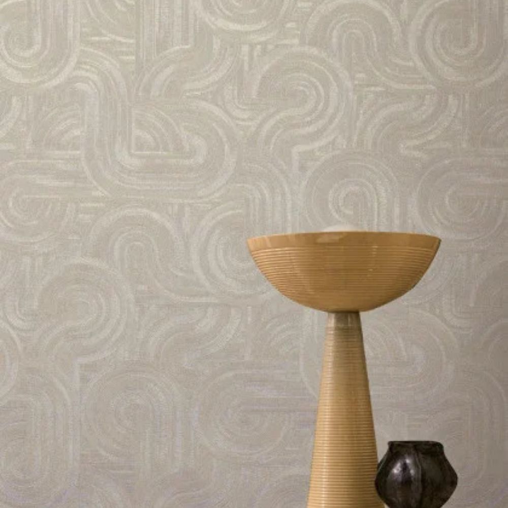 Casamance ECRIN Carat zakrzywione mieniące linie 75000916