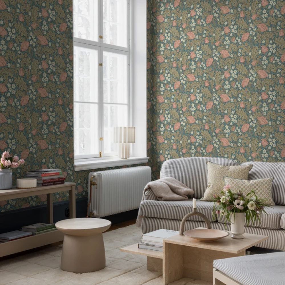 Boråstapeter Flowers Blomdansen Tapet w kwiatki liście 9179