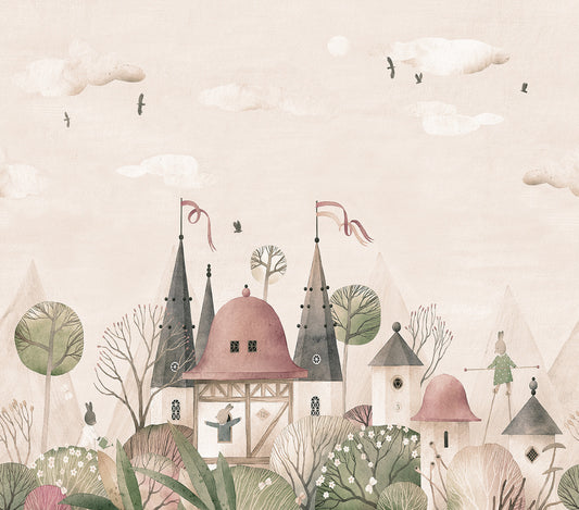 Pama Cute Walls Mural zamek królików Decoprint CW6007-7