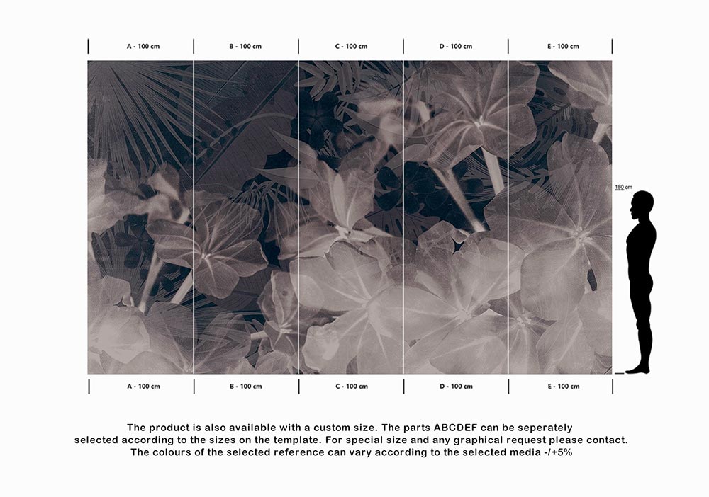 Wall'n Love Horizon - Duże kwiaty na beżowym tle