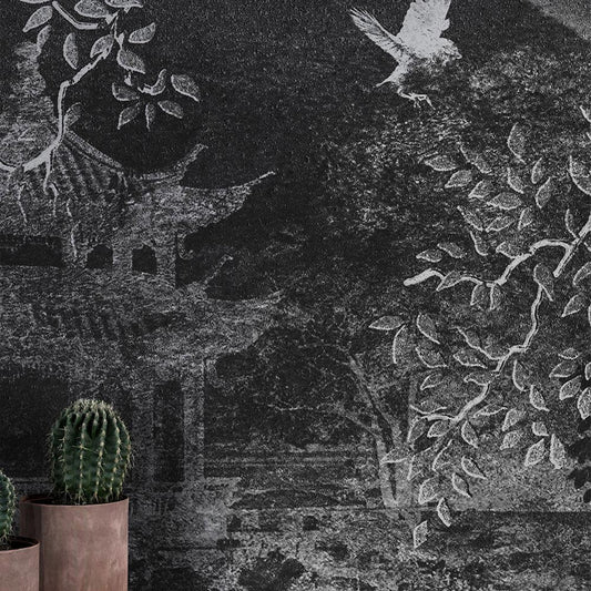 Wall'n Love Horizon - Drzewa na czarnym tle