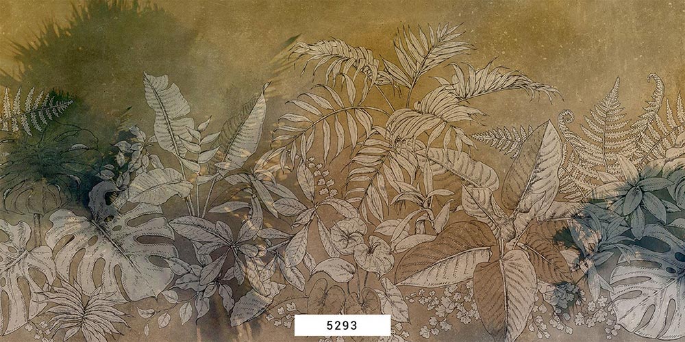 Wall'n Love Horizon - Liście na beżowym tle