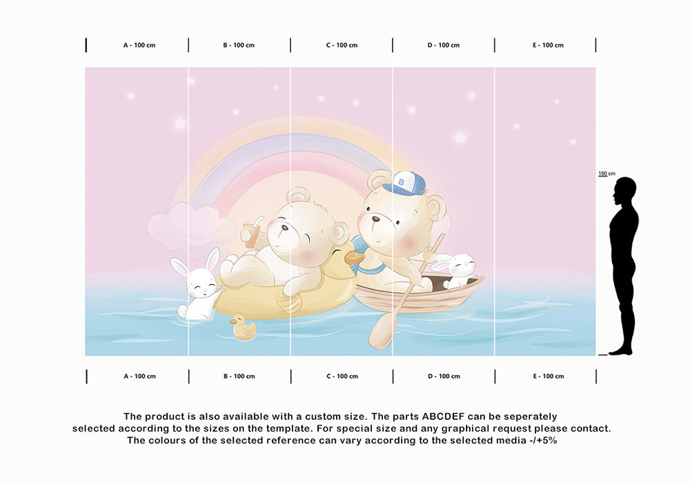 Wall'n Love Little One - Niedźwiedzie i tęcza