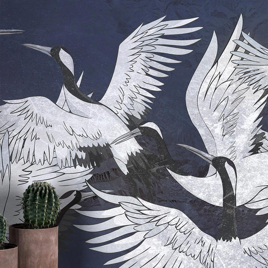 Wall'n Love Fame - Ptaki na granatowym tle