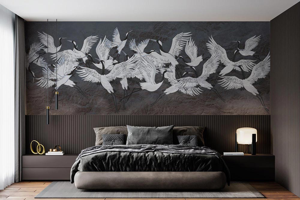 Wall'n Love Fame - Ptaki na czarnym tle