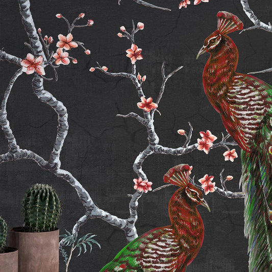 Wall'n Love Zen - Gałęzie na czarnym tle