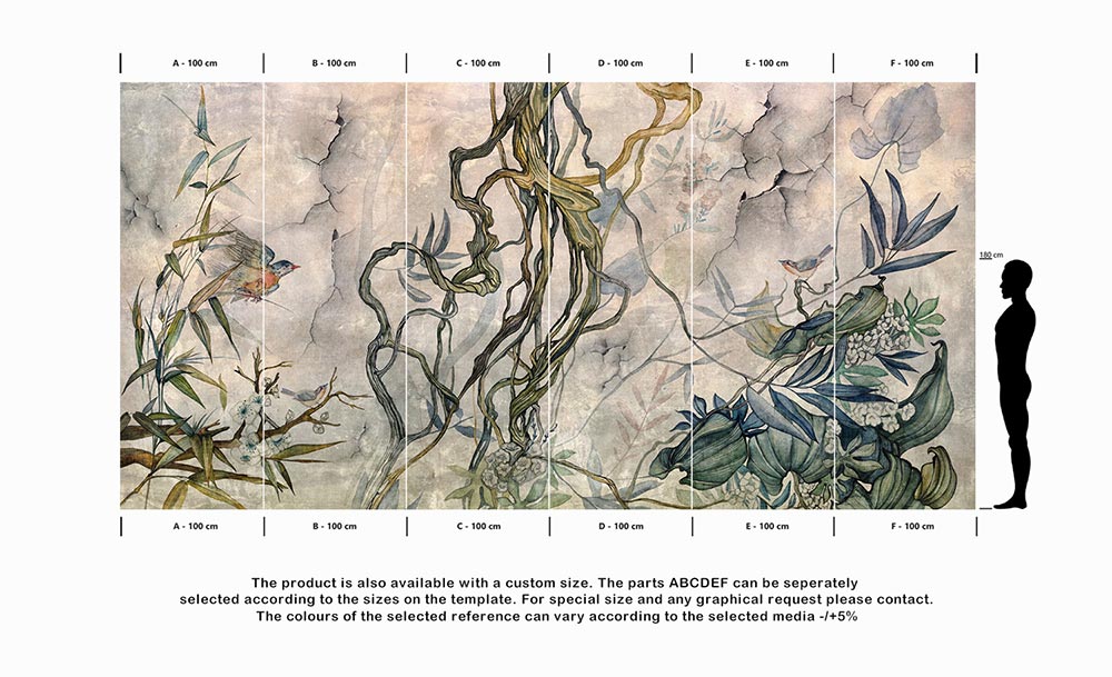 Wall'n Love Doqu - Liście i ptaki