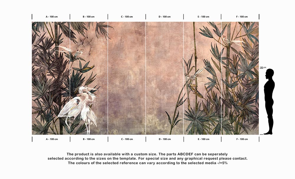 Wall'n Love Doqu - Pawie z liśćmi