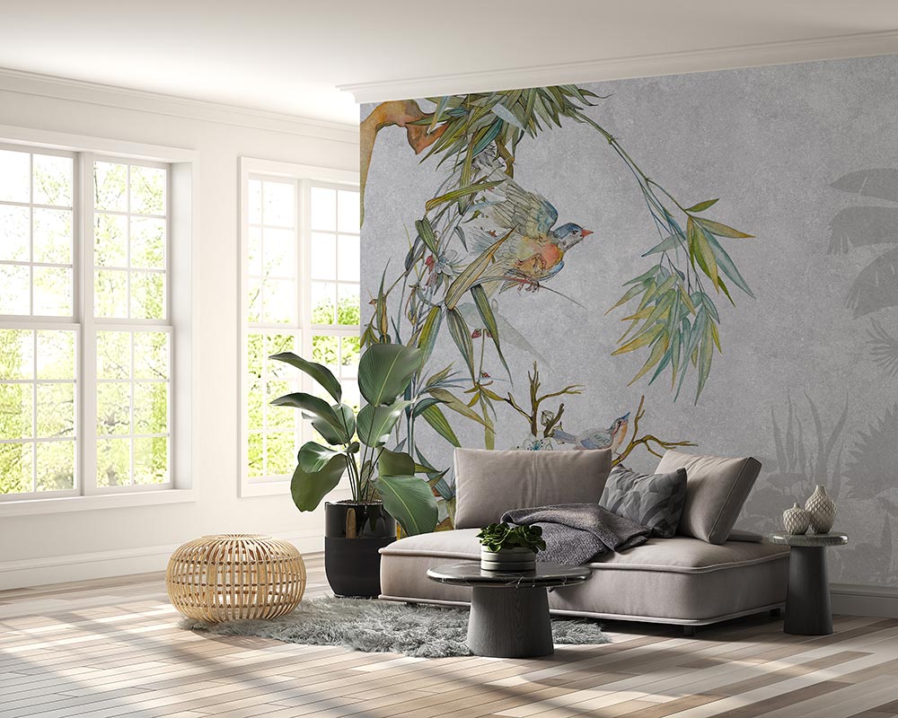 Wall'n Love Doqu - Duży ptak i rosliny