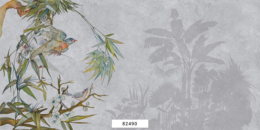 Wall'n Love Doqu - Duży ptak i rosliny