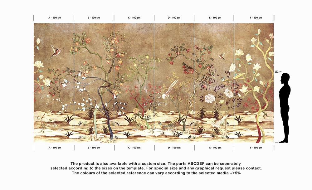 Wall'n Love Zen - Gałązki na beżowym tle