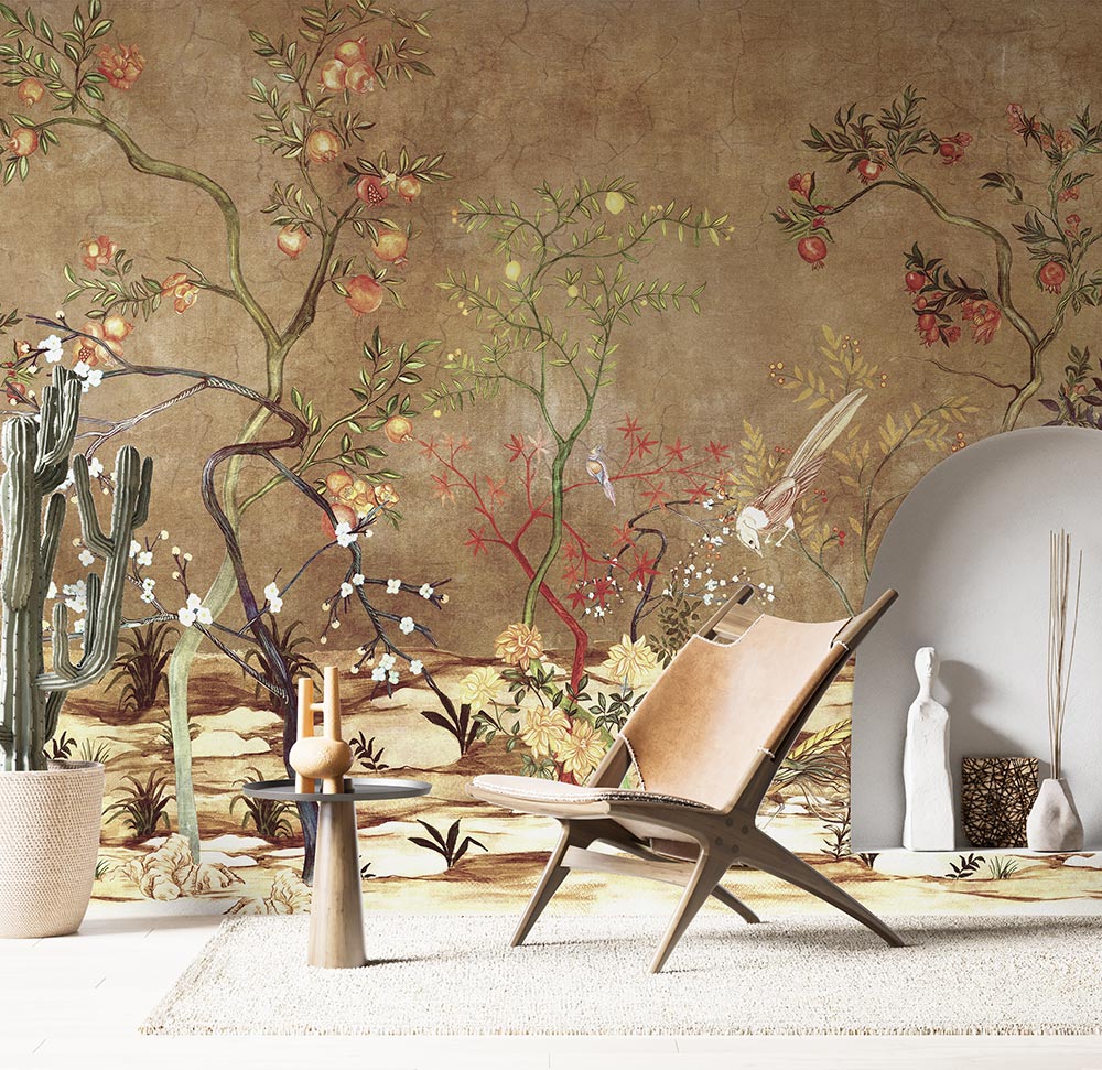 Wall'n Love Zen - Gałązki na beżowym tle