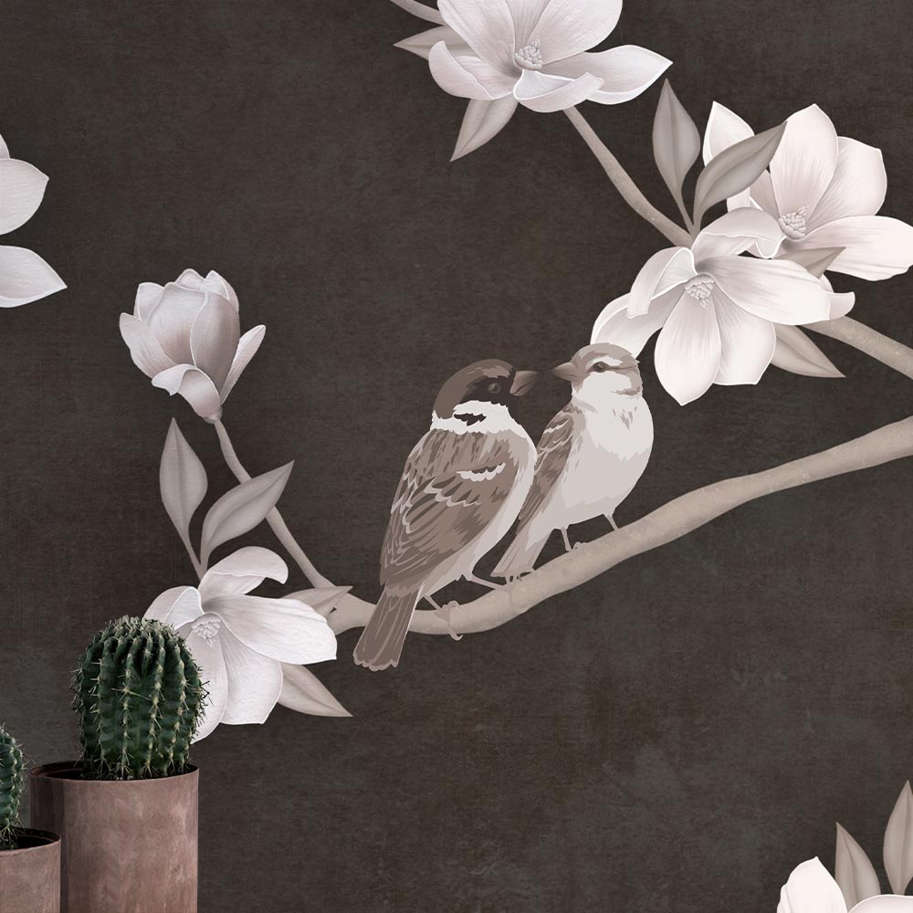 Wall'n Love Zen - Gałęzie na brązowym tle
