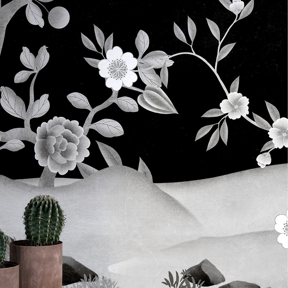 Wall'n Love Zen - Drzewa na czarnym tle