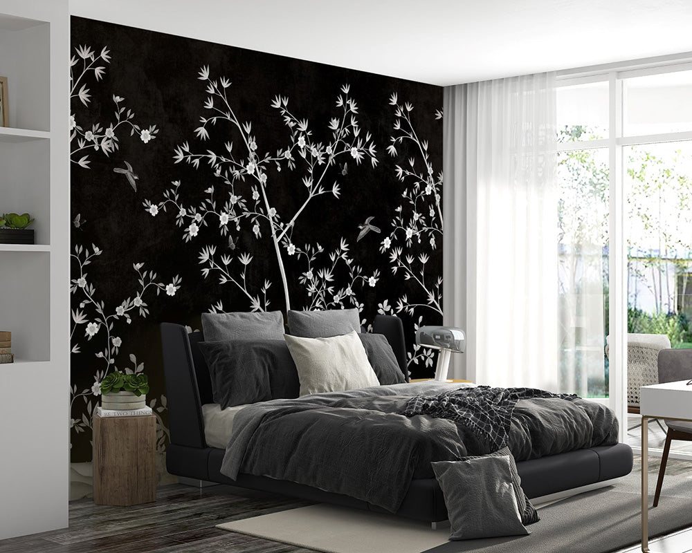 Wall'n Love Zen - Drzewa na czarnym tle
