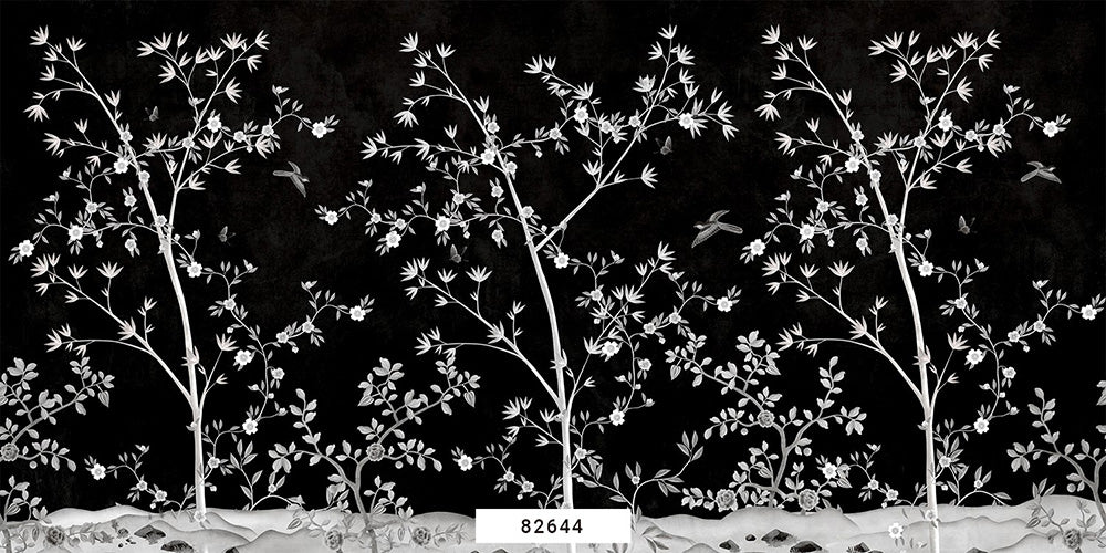 Wall'n Love Zen - Drzewa na czarnym tle