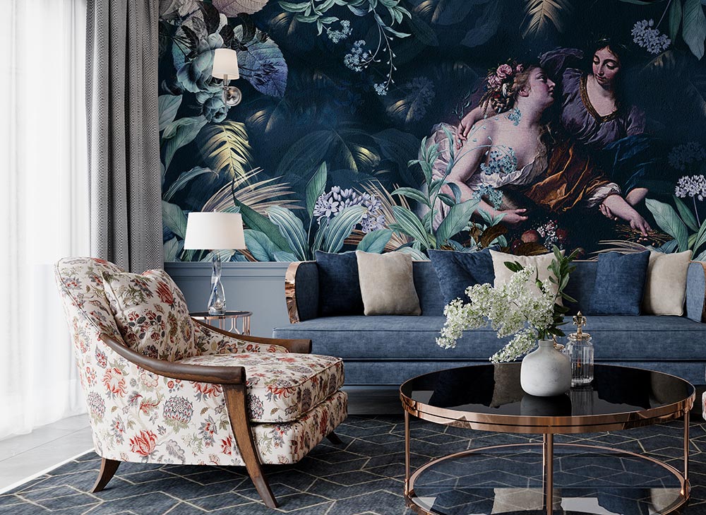 Wall'n Love Doqu - Kobiety i granatowe liście