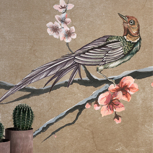 Wall'n Love Zen - Gałęzie na beżowym tle