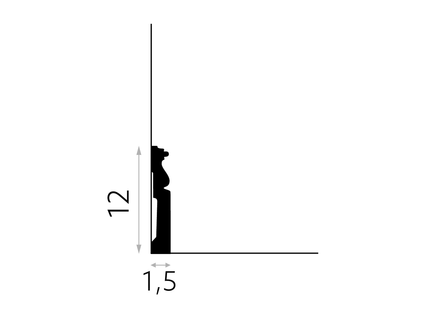 Listwa przypodłogowa Premium MD095P