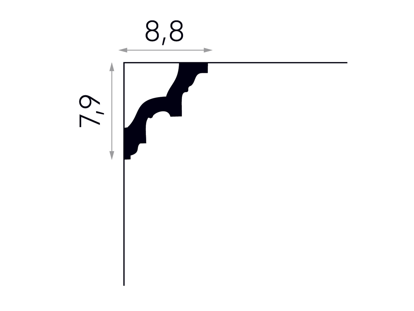 Listwa sufitowa MDA002