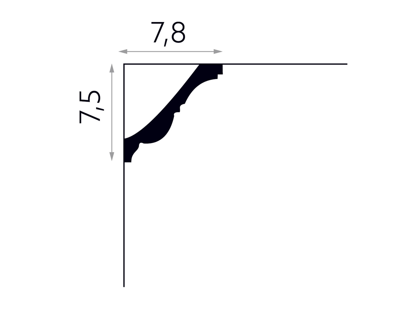 Listwa sufitowa MDA008