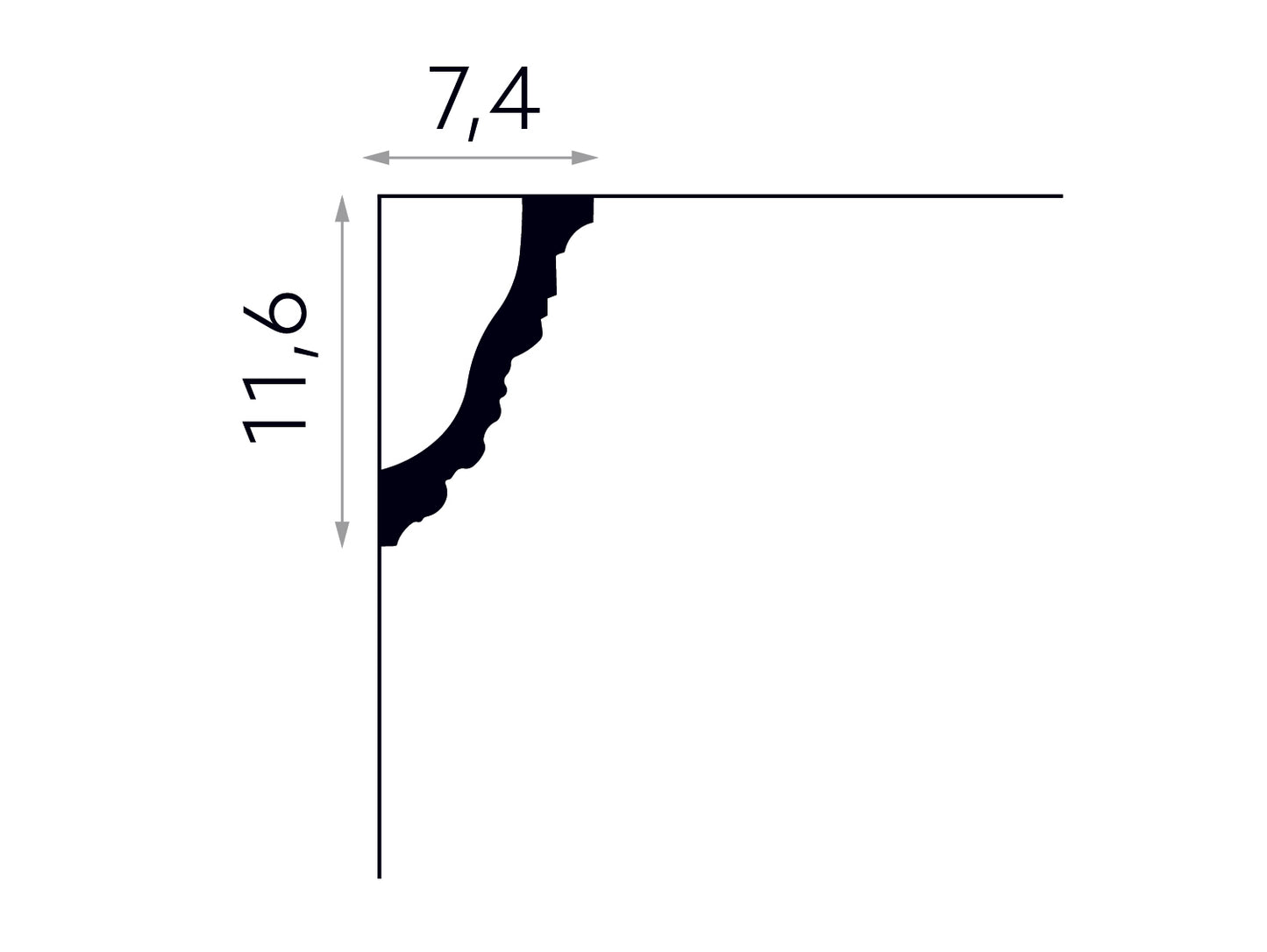 Listwa sufitowa MDA098