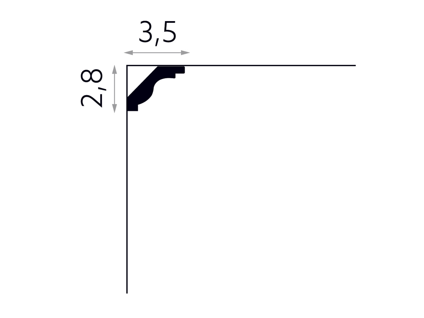 Listwa elastyczna sufitowa MDB135F