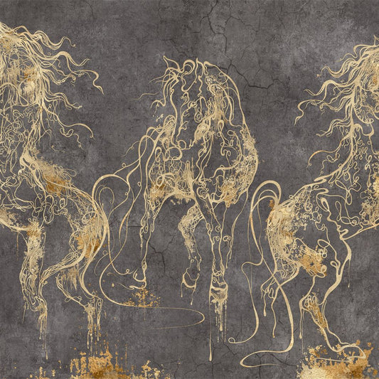 Fototapeta Lorenso - Cavallo - Konie w złocie    TPA 0524 0083 00