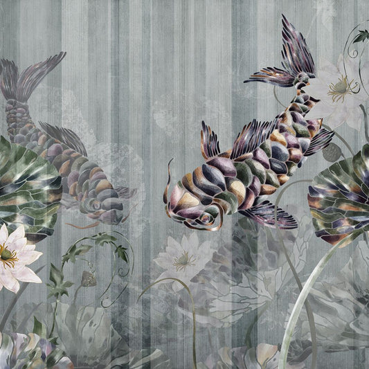 Fototapeta Lorenso -Aqual - Kwiaty  ryby TPA 0125 0124 00