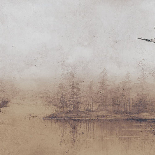 Fototapeta Lorenso - Laveria- Czapla i jezioro TPA 0224 0063 00