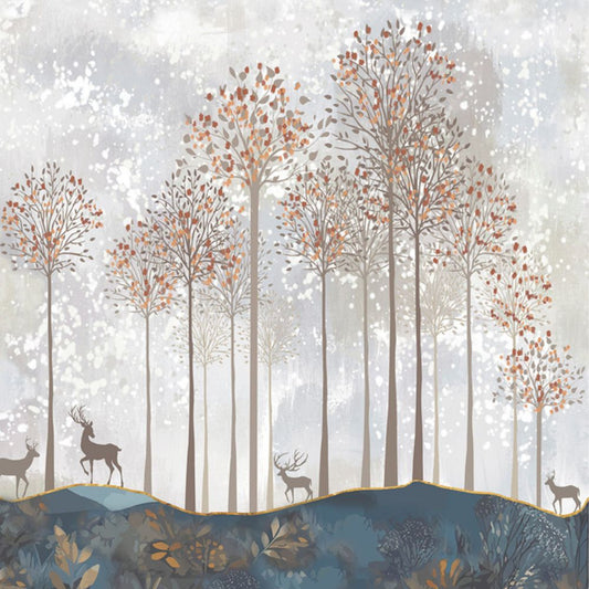 Pama Cute Walls Mural jelenie i drzewa Decoprint CW6047-1