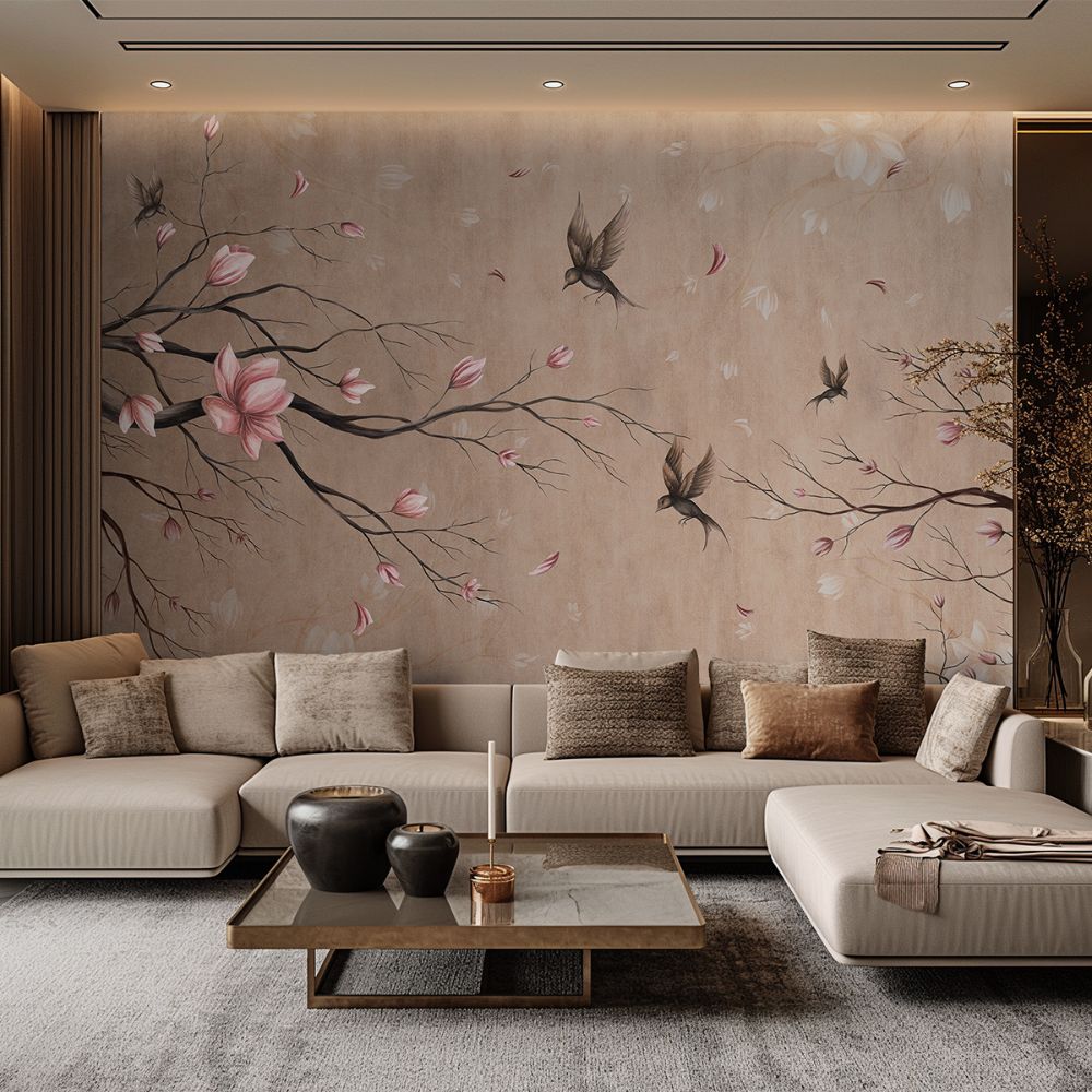 Fototapeta Lorenso - Sakura - Ptaki i drzewa TPA 0124 0051 00