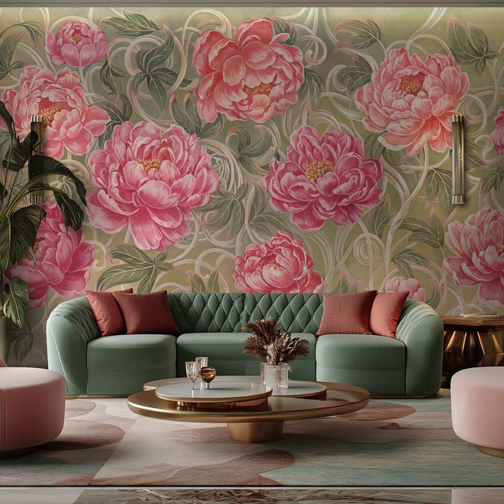 Fototapeta Lorenso -Infloray- Piwonie w różu  TPA 0124 0056 00