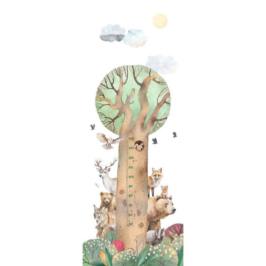 Pama Cute Walls Mural drzewo i zwierzęta z miarką Decoprint CW6060-1