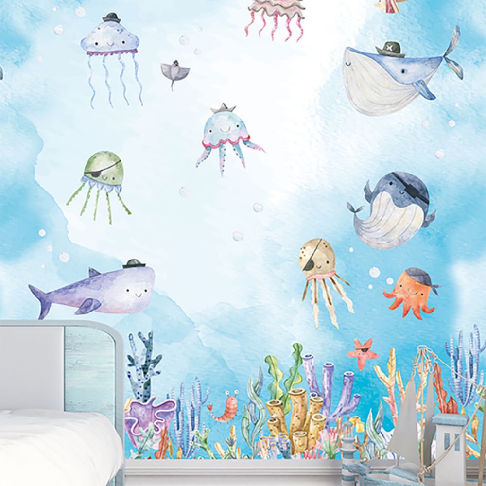 Pama Cute Walls Mural życie morskie Decoprint CW6058-1