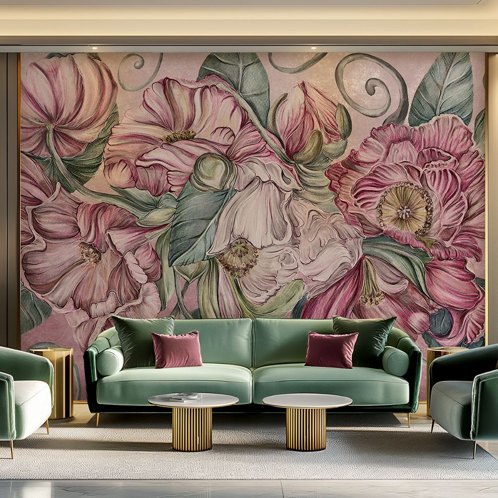 Fototapeta Lorenso -Gardenia - Różowe kwiaty TPA 1123 0034 00