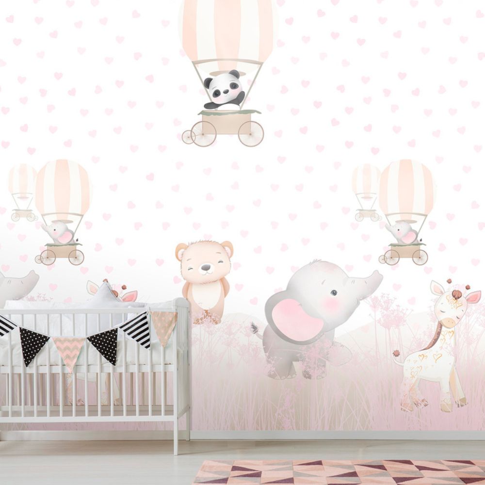 Cute Walls Mural zwierzęta balony CW6031-1