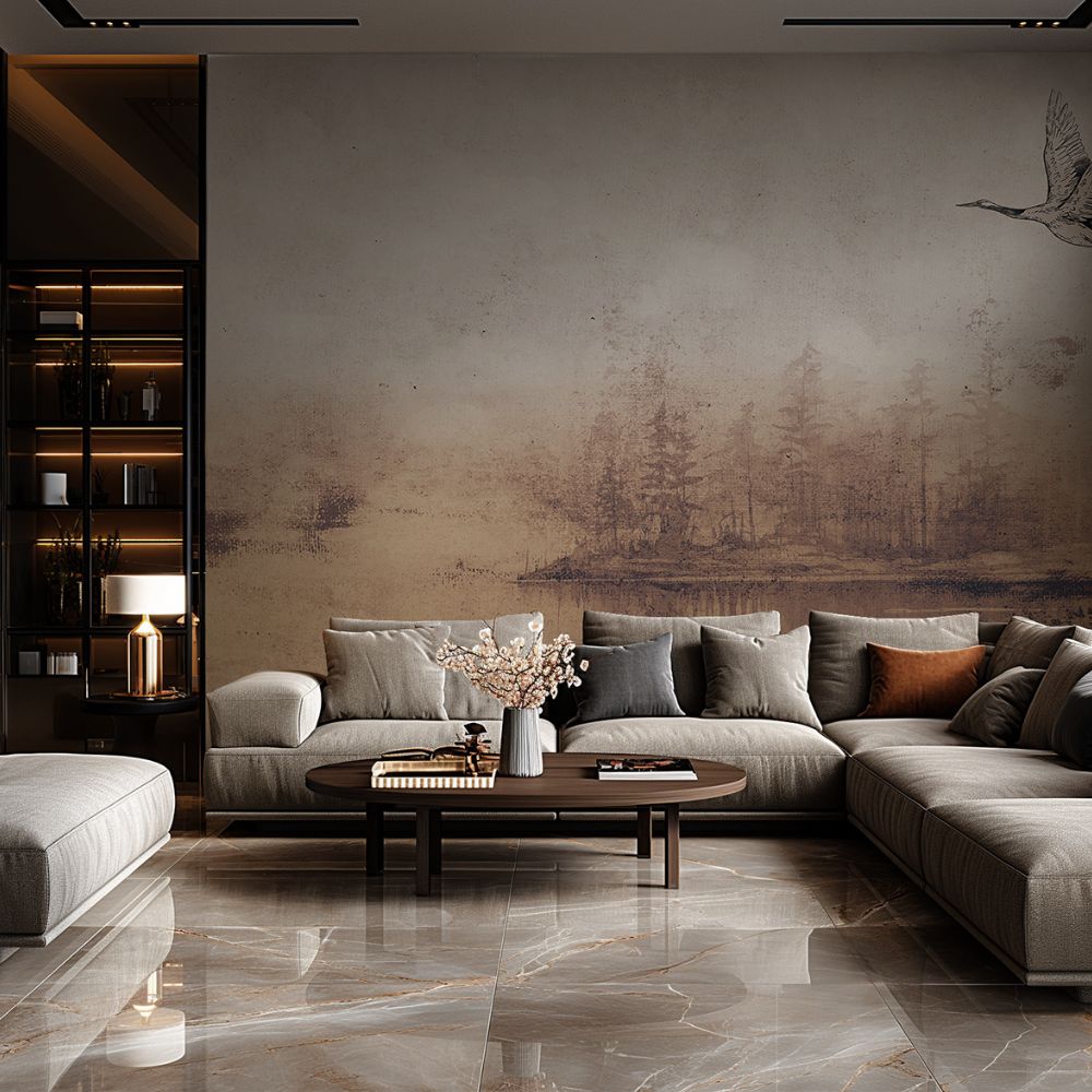 Fototapeta Lorenso - Laveria- Czapla i jezioro TPA 0224 0063 00