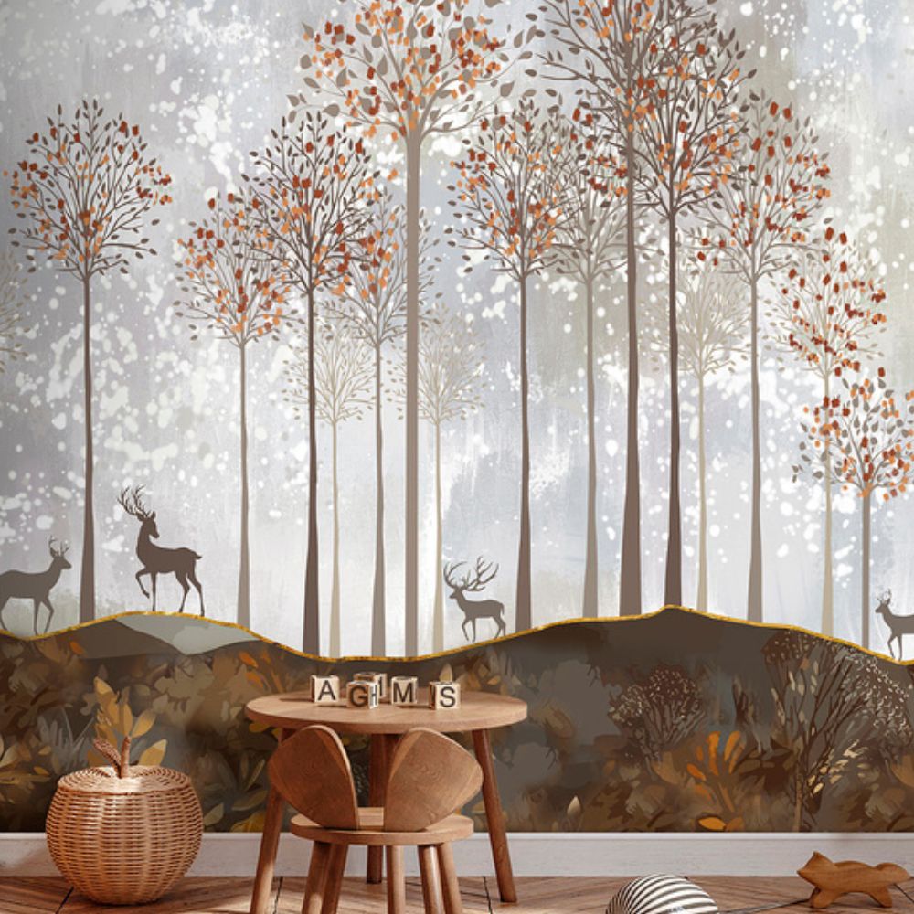 Cute Walls Mural jelenie i drzewa Decoprint CW6047-2