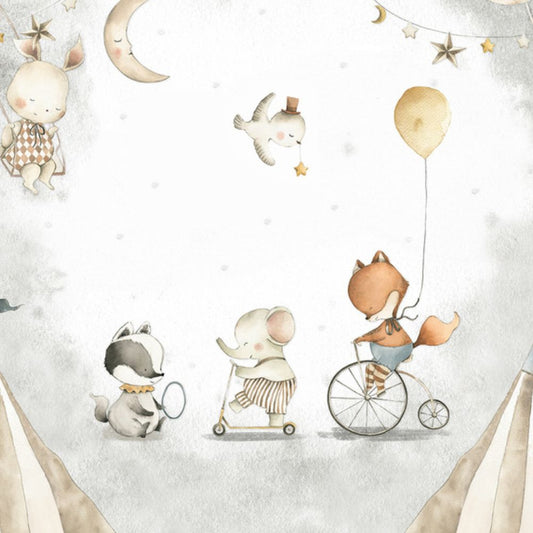 Pama Cute Walls  Mural śpiące cyrkowe zwierzęta Decoprint CW6055-1