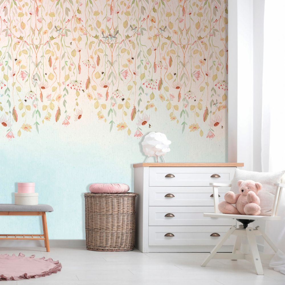Pama Cute Walls Mural kwiaty i liście Decoprint CW6124-1