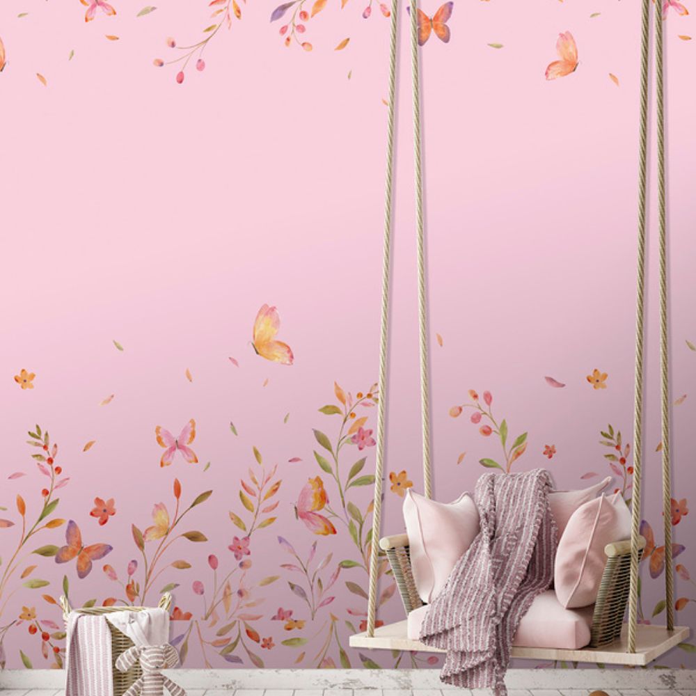 Cute Walls Mural rośliny i motyle Decoprint CW6126-2