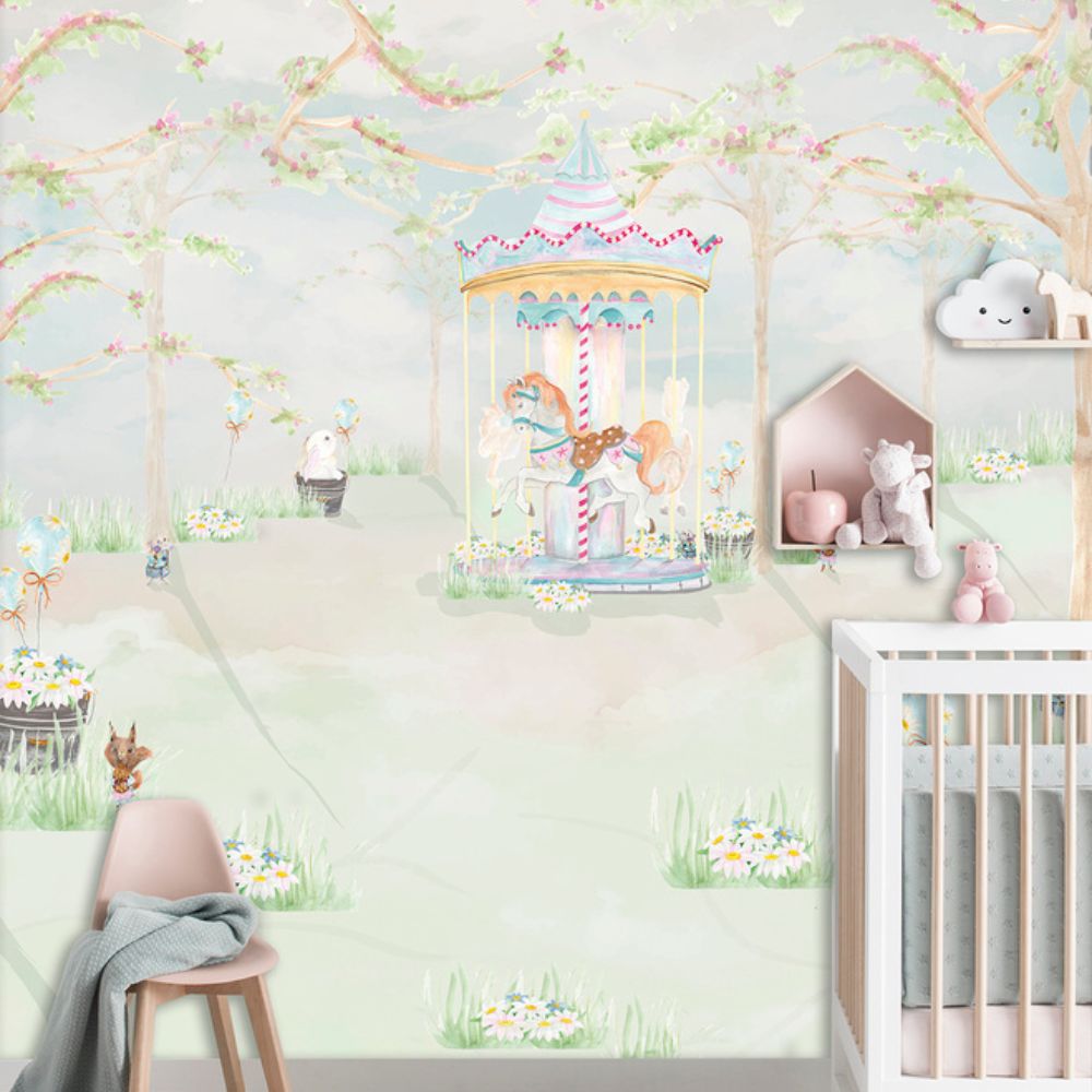 Pama Cute Walls Mural natura i karuzela Decoprint CW6111-1