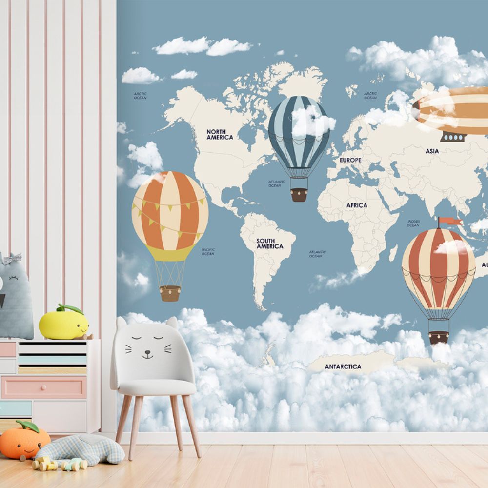 Cute Walls Mural mapa świata Decoprint CW6037-1