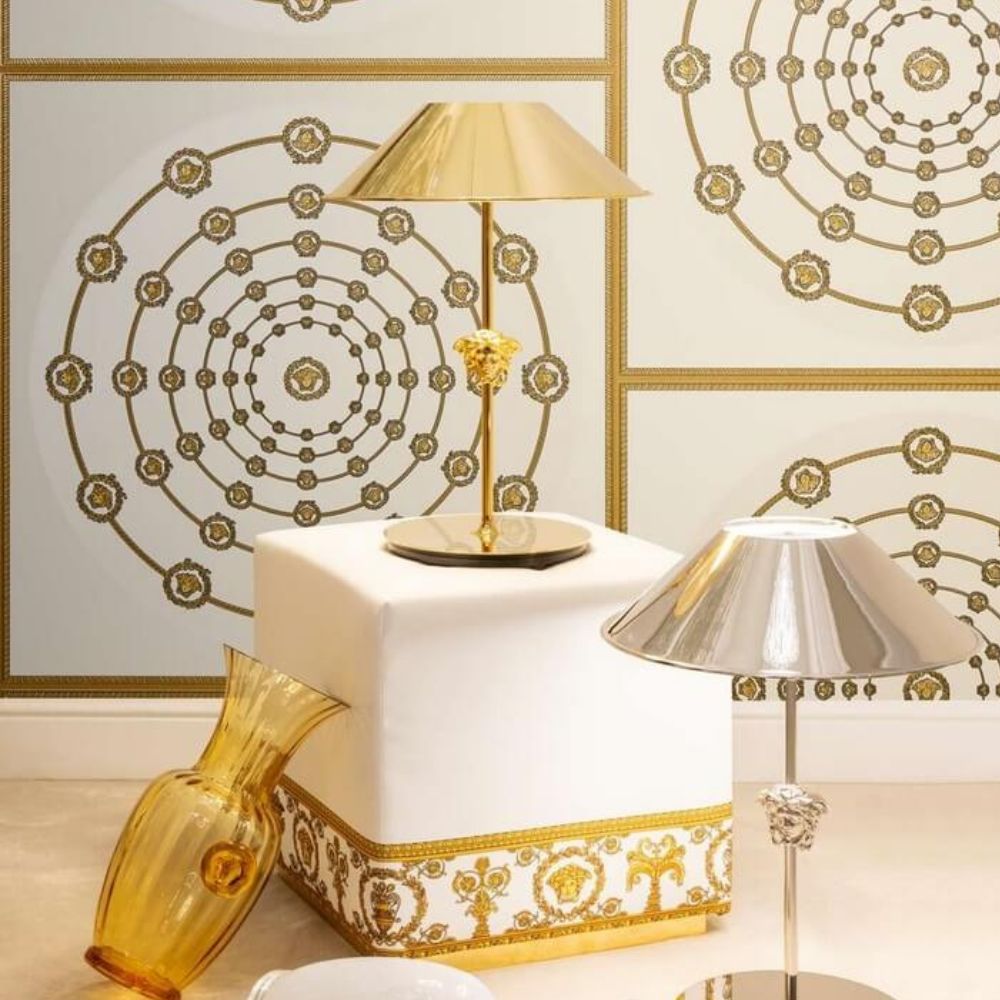 VERSACE VI - Tapeta ornament z Meduzami 79175-1