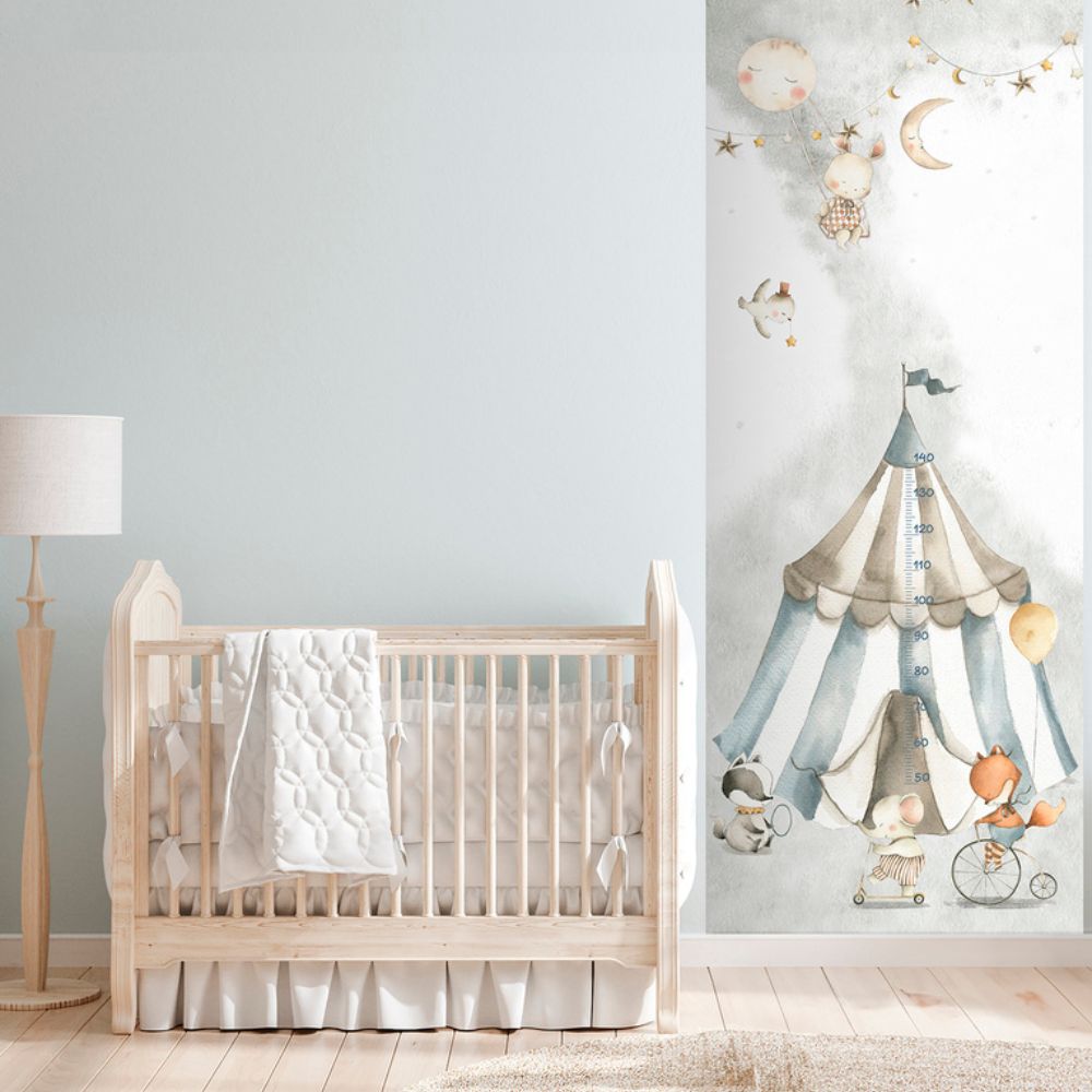 Pama Cute Walls Mural śpiące cyrkowe zwierzęta z miarką Decoprint CW6063-1