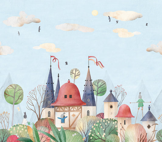 Pama Cute Walls Mural zamek królików Decoprint CW6007-1