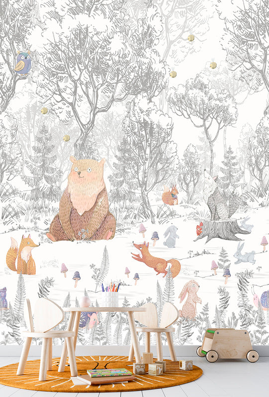 Cute Walls Mural zwierzęta leśne Decoprint CW6043-1