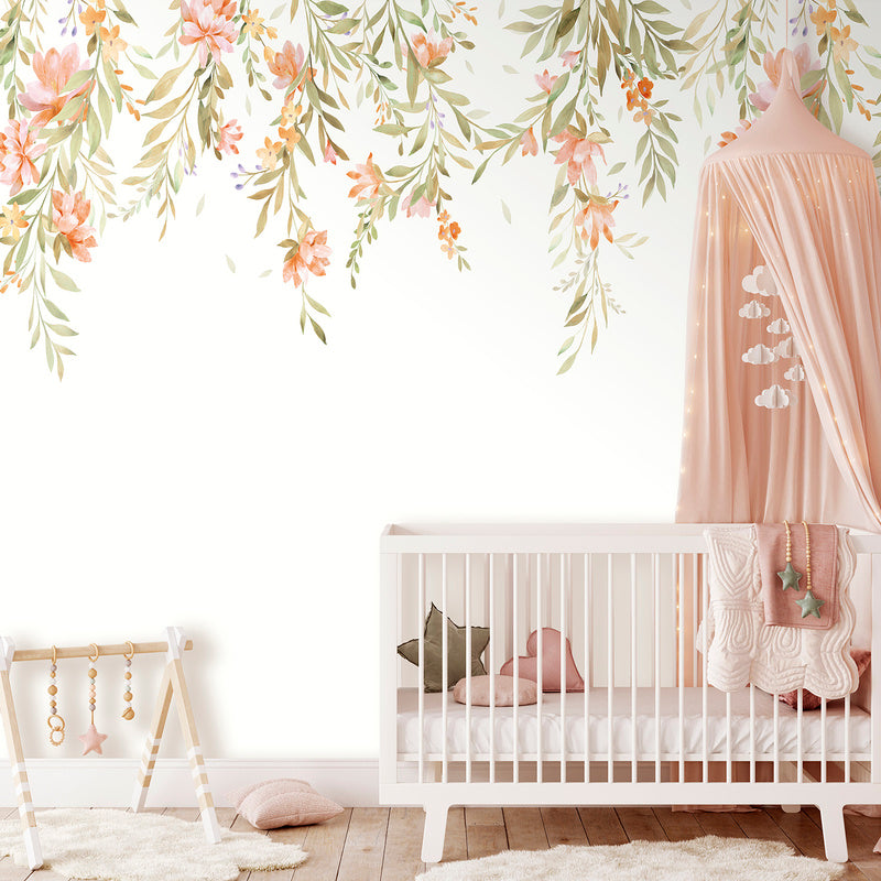 Cute Walls Mural kwiaty i liście Decoprint CW6119-1
